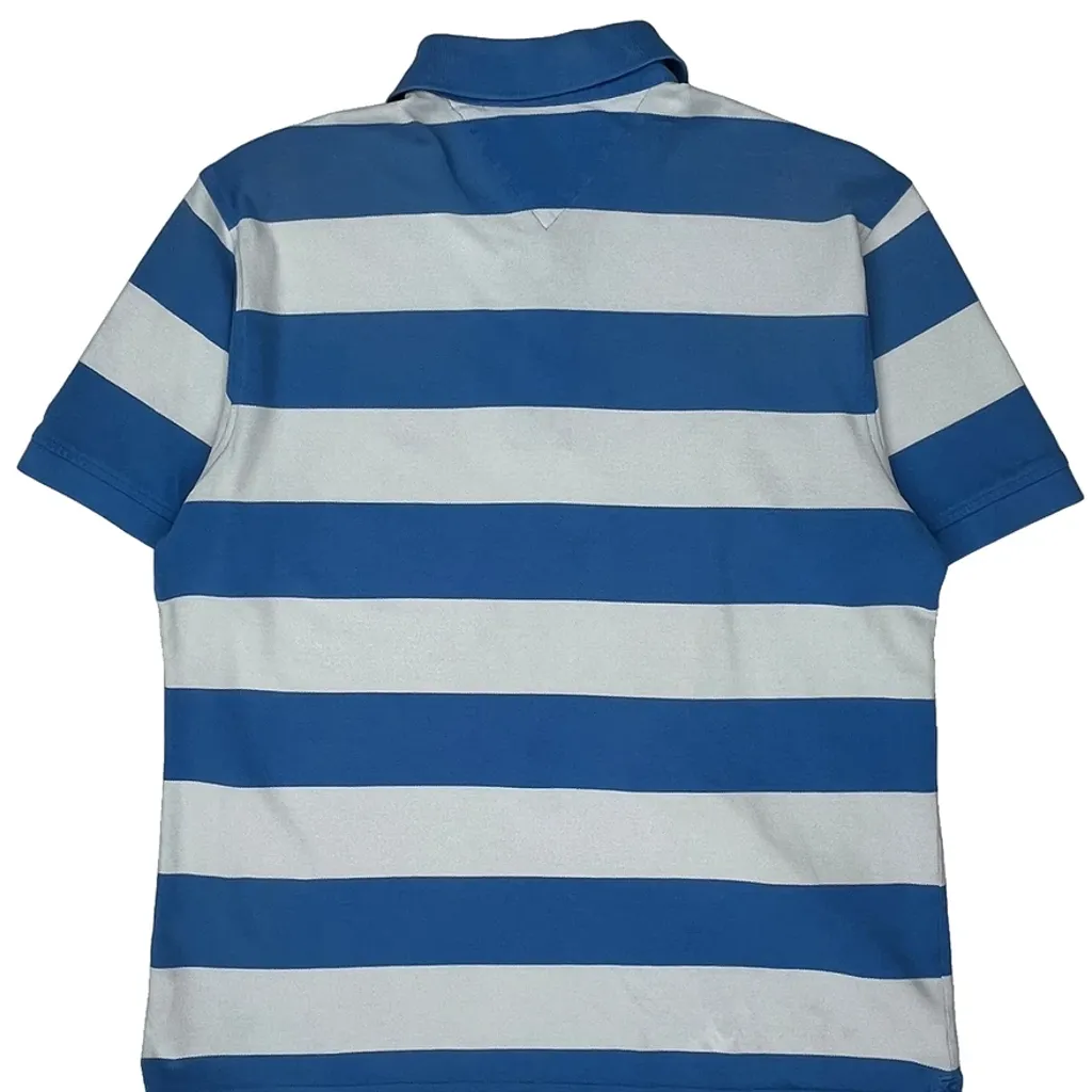 Tommy Hilfiger Striped Polo Shirt - Large Blue Cotton - Image 6