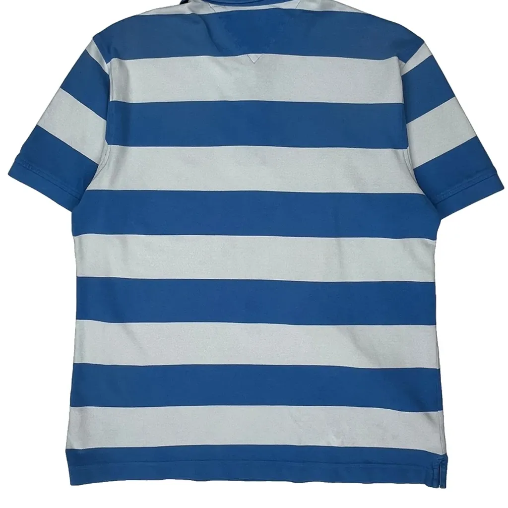 Tommy Hilfiger Striped Polo Shirt - Large Blue Cotton - Image 7