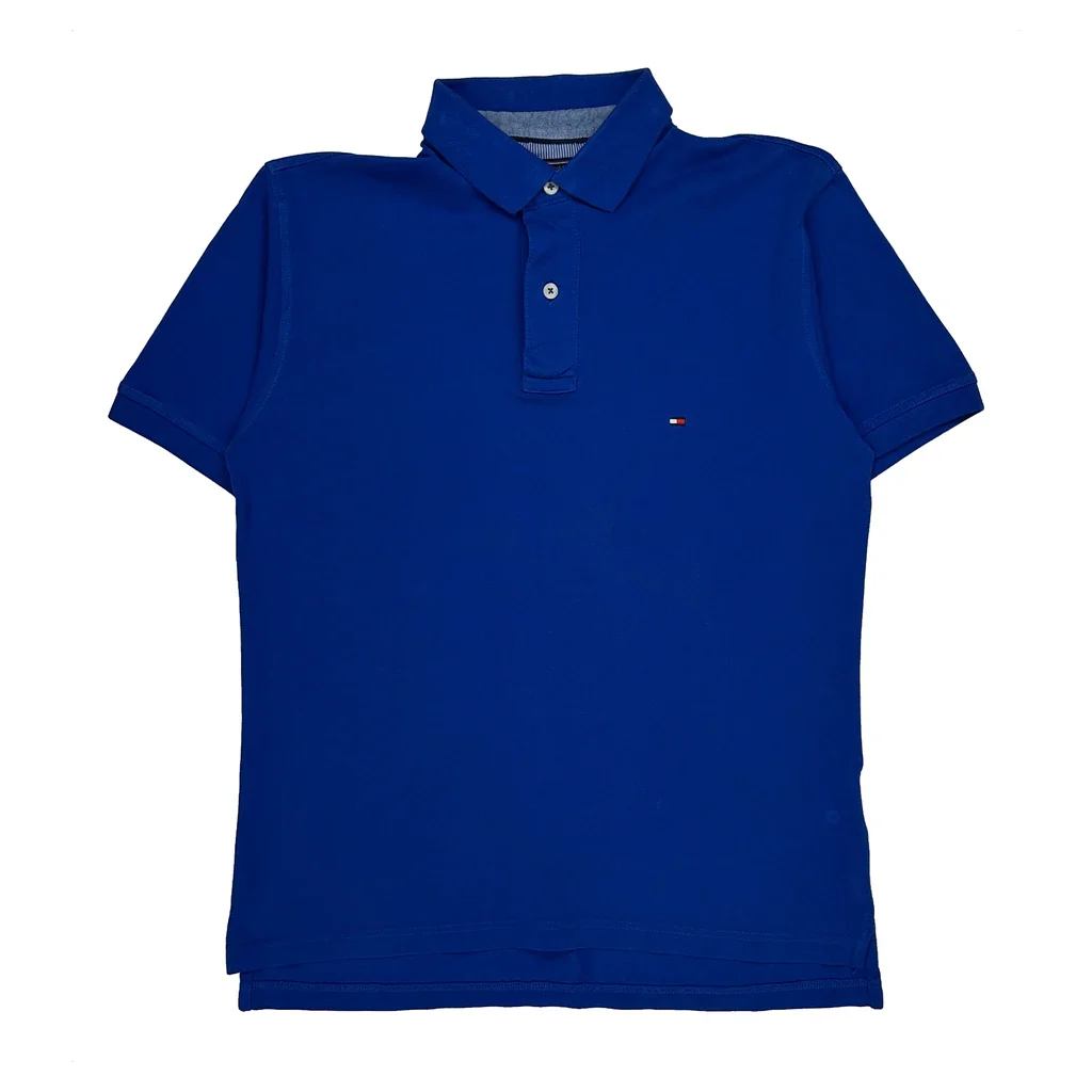 Tommy Hilfiger Polo Shirt - Medium Blue Cotton