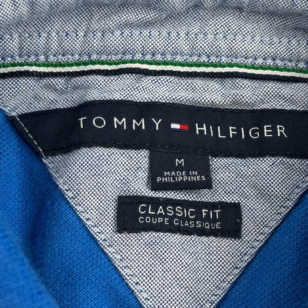 Tommy Hilfiger Striped Polo Shirt - Medium Blue Cotton - Image 3
