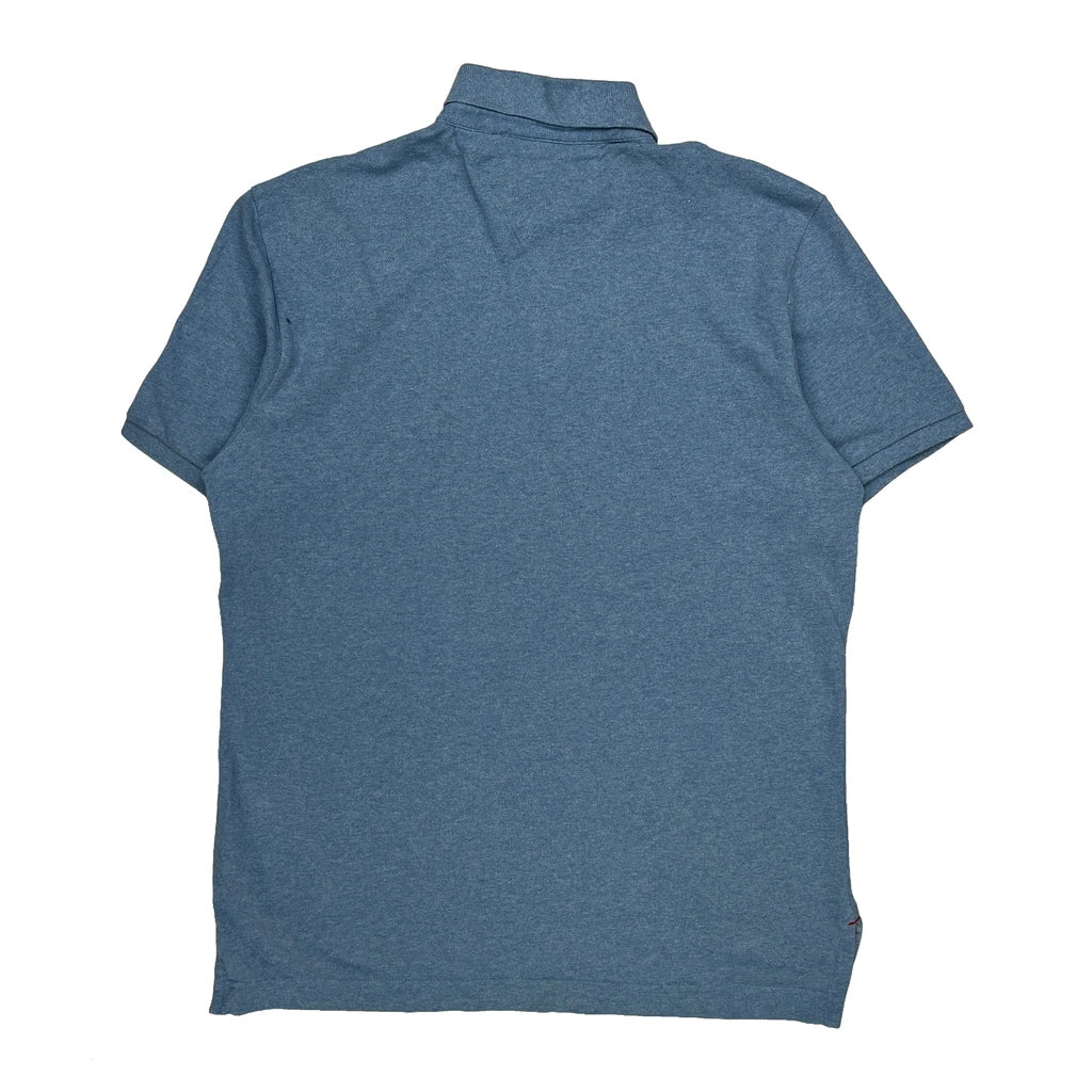 Tommy Hilfiger Polo Shirt - Medium Blue Cotton - Image 2