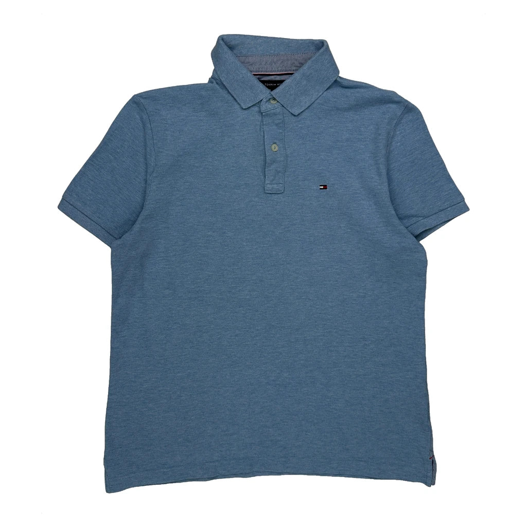 Tommy Hilfiger Polo Shirt - Medium Blue Cotton