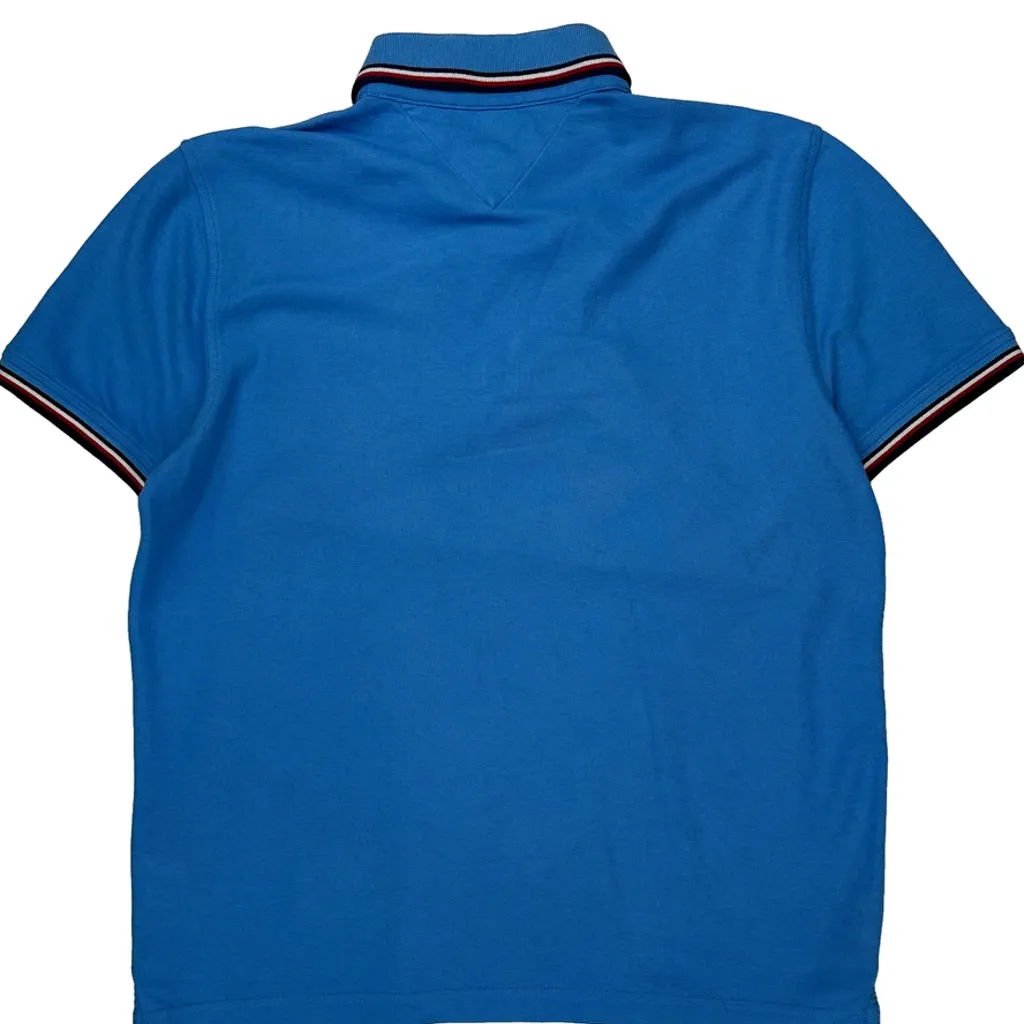 Tommy Hilfiger Polo Shirt - Medium Blue Cotton - Image 7
