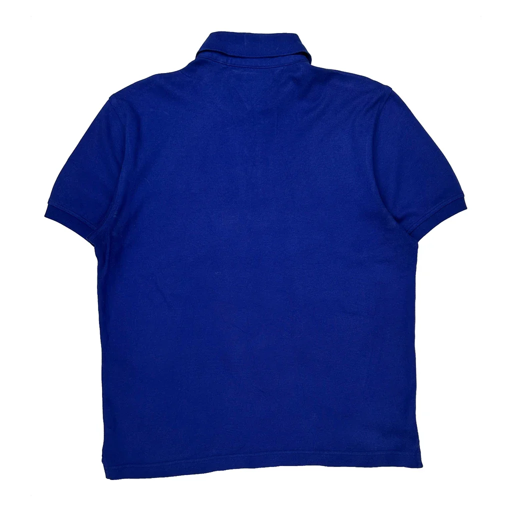 Tommy Hilfiger Polo Shirt - Medium Blue Cotton - Image 2