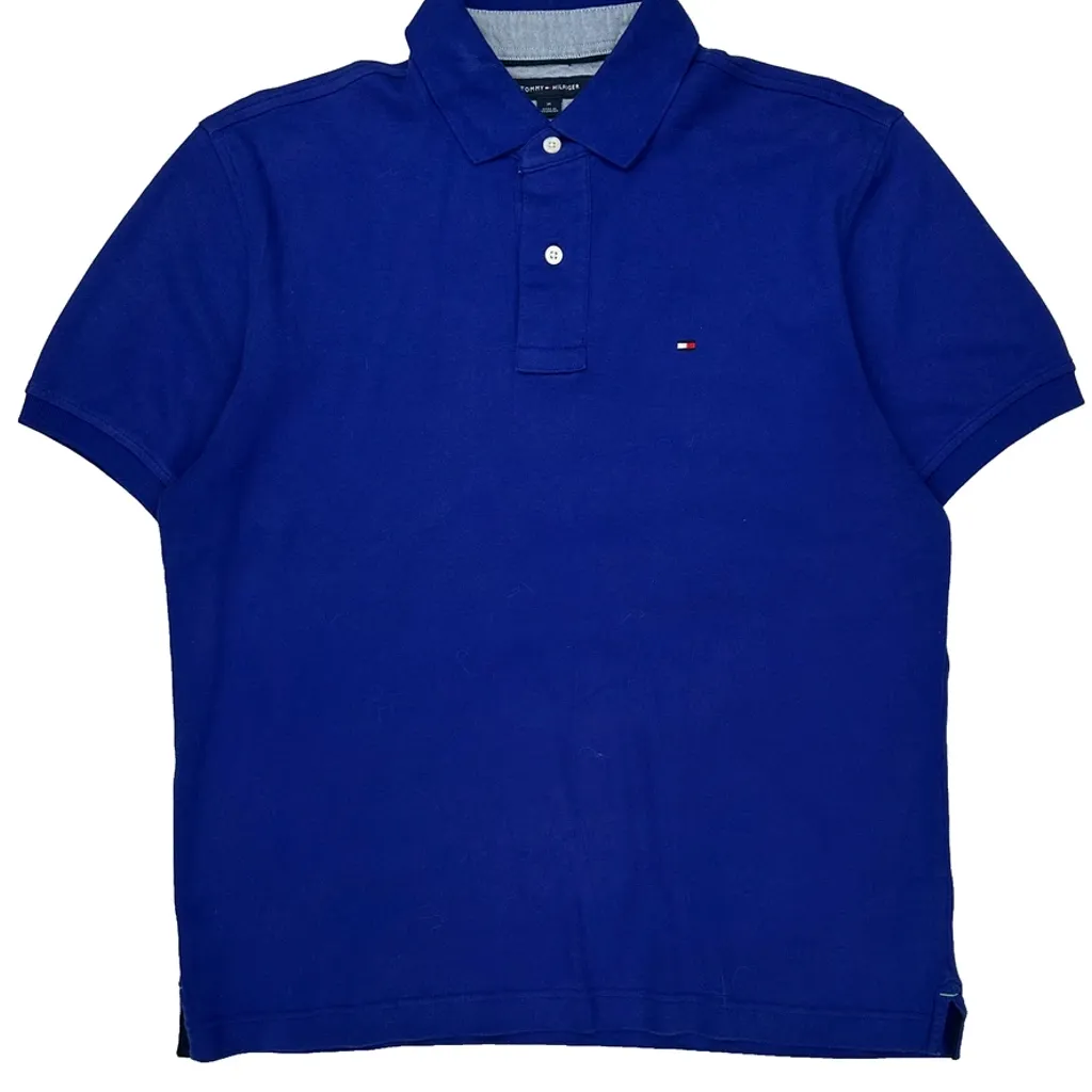 Tommy Hilfiger Polo Shirt - Medium Blue Cotton - Image 5