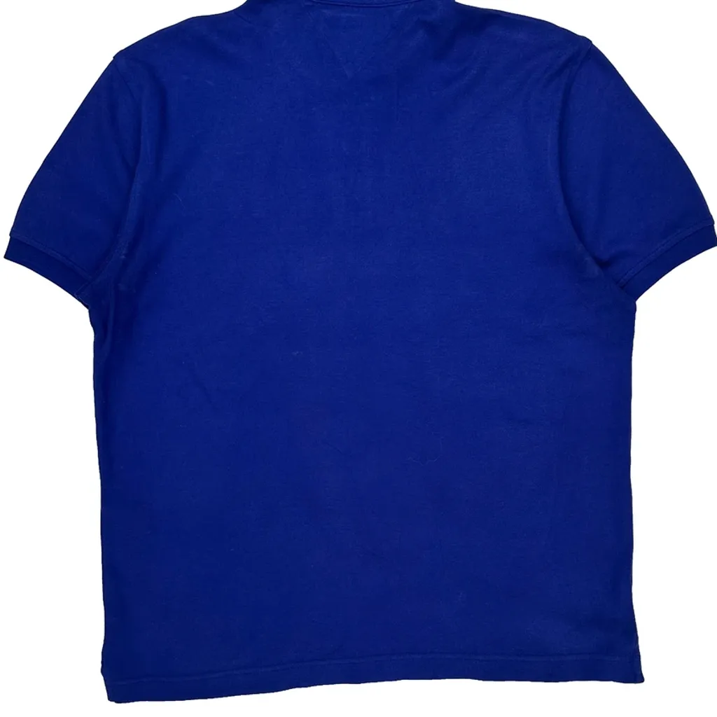 Tommy Hilfiger Polo Shirt - Medium Blue Cotton - Image 7