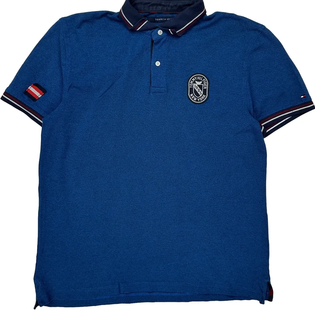 Tommy Hilfiger Polo Shirt - XL Blue Cotton - Image 4