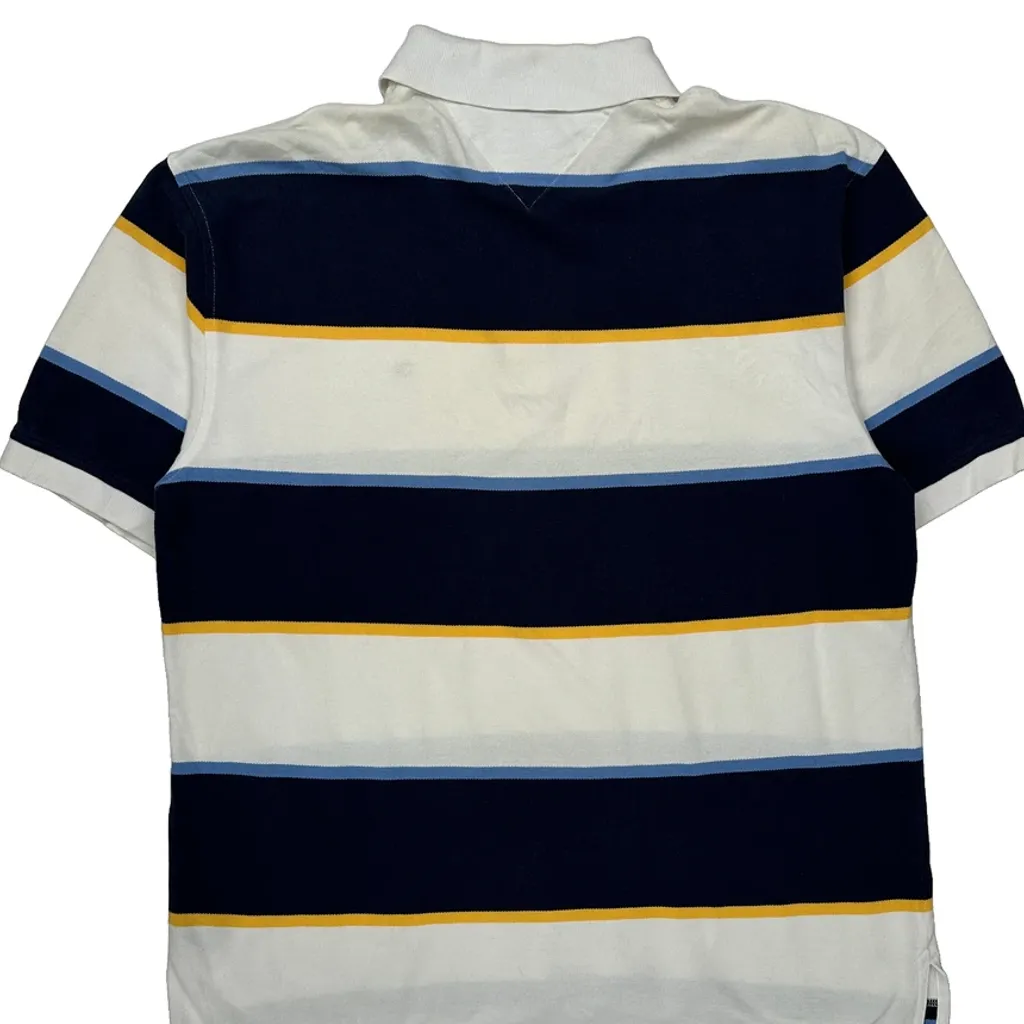 Tommy Hilfiger Striped Polo Shirt - XL Blue Cotton - Image 6