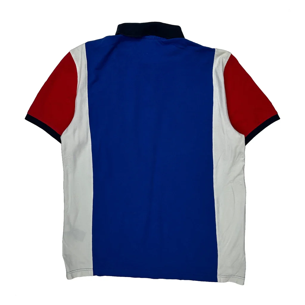 Tommy Hilfiger Striped Polo Shirt - XL Blue Cotton - Image 2