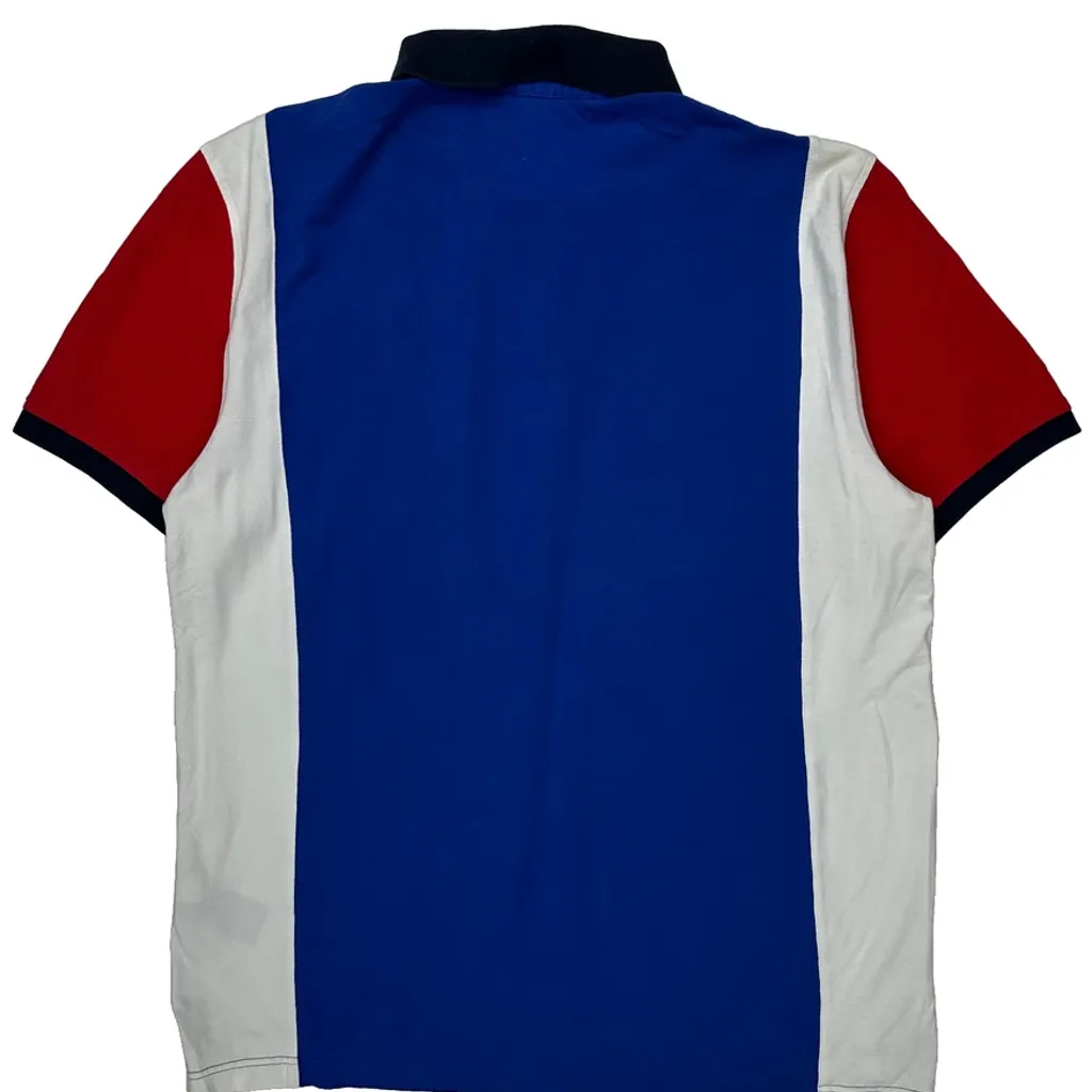 Tommy Hilfiger Striped Polo Shirt - XL Blue Cotton - Image 7
