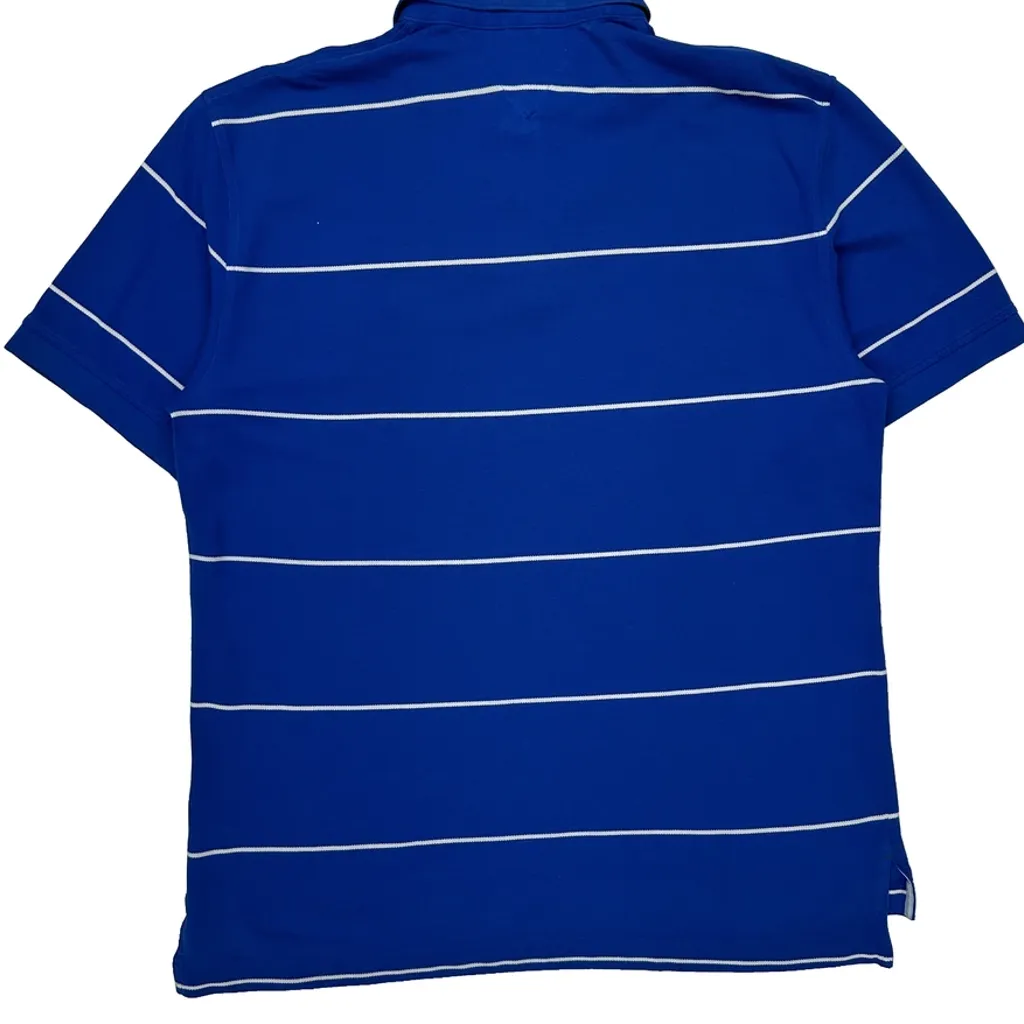 Tommy Hilfiger Striped Polo Shirt - XL Blue Cotton - Image 7