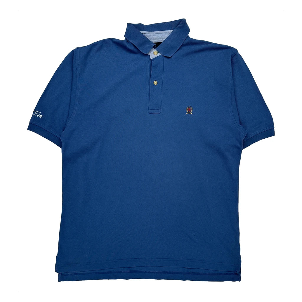Tommy Hilfiger Tall Polo Shirt - XL Blue Cotton