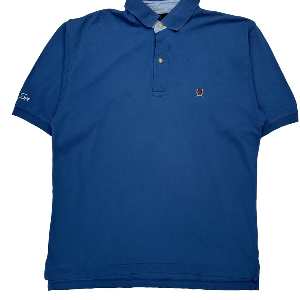 Tommy Hilfiger Tall Polo Shirt - XL Blue Cotton - Image 4