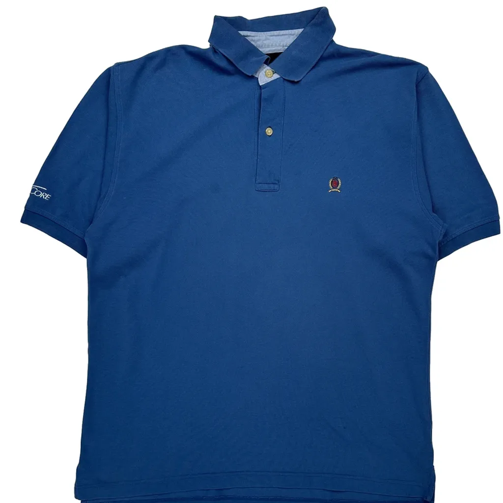 Tommy Hilfiger Tall Polo Shirt - XL Blue Cotton - Image 5
