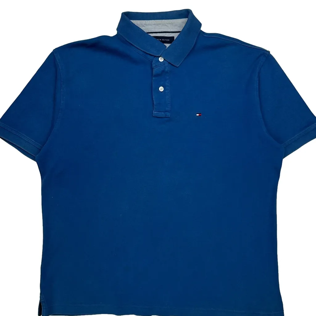 Tommy Hilfiger Polo Shirt - XL Blue Cotton - Image 4