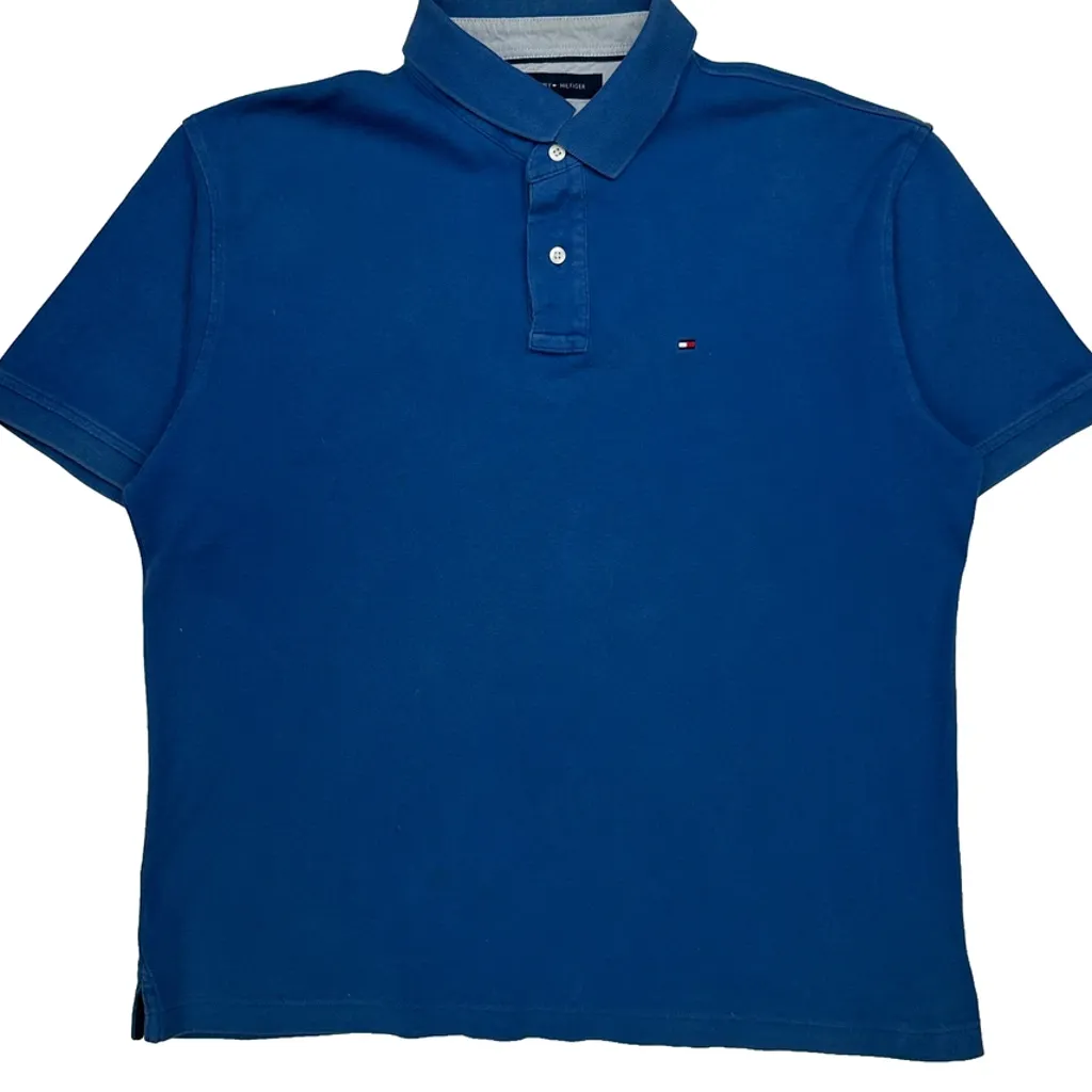 Tommy Hilfiger Polo Shirt - XL Blue Cotton - Image 5