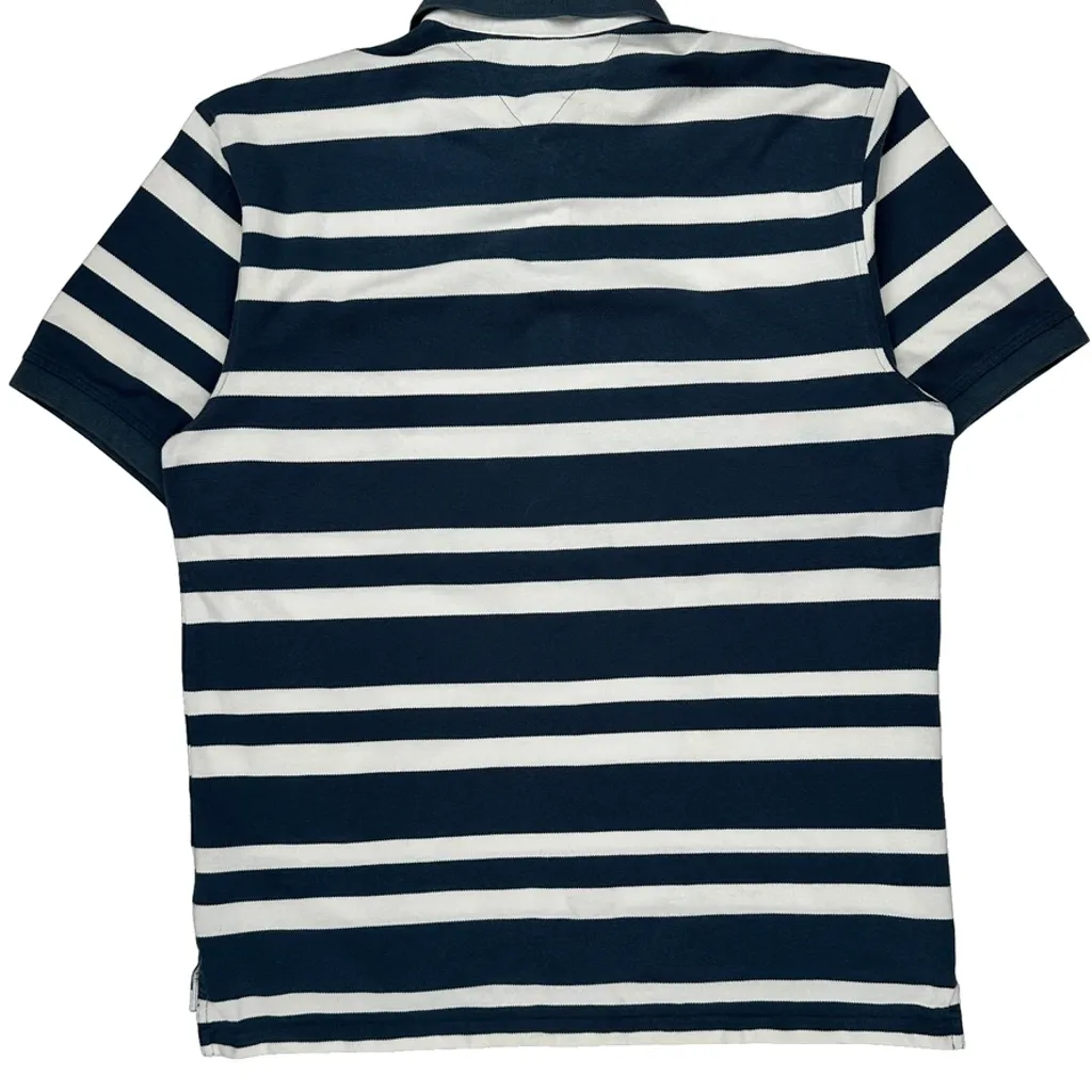 Tommy Hilfiger Striped Polo Shirt - XL Blue Cotton - Image 6
