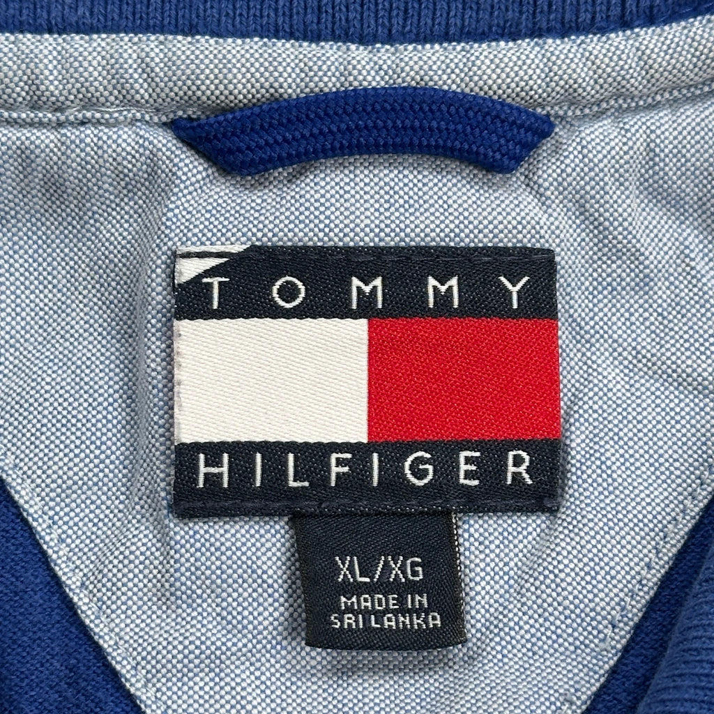 Tommy Hilfiger Striped Polo Shirt - XL Blue Cotton - Image 3