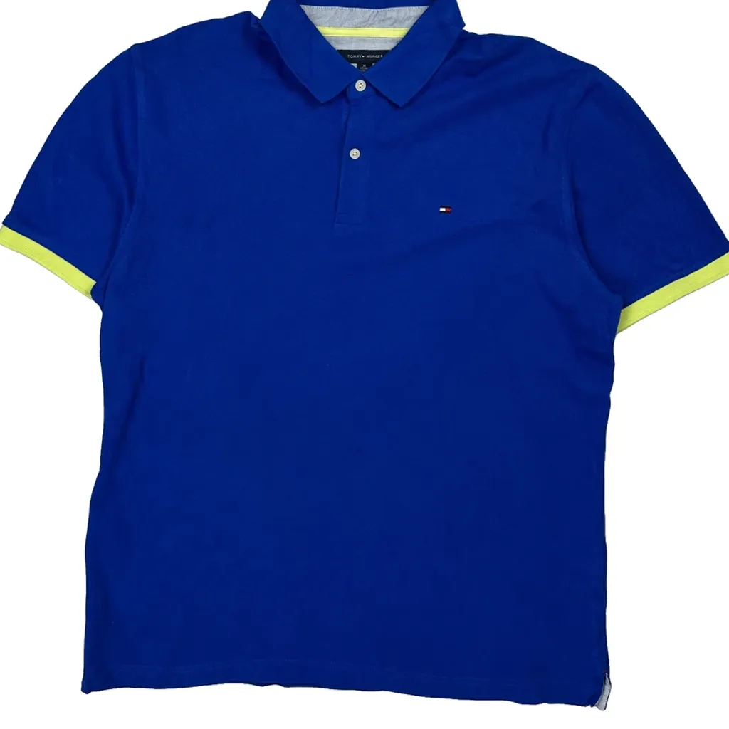 Tommy Hilfiger Polo Shirt - XL Blue Cotton - Image 5