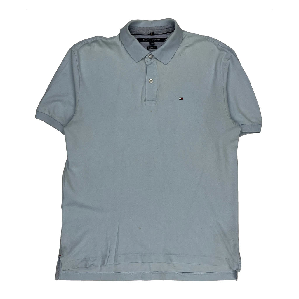 Tommy Hilfiger Polo Shirt - XL Blue Cotton
