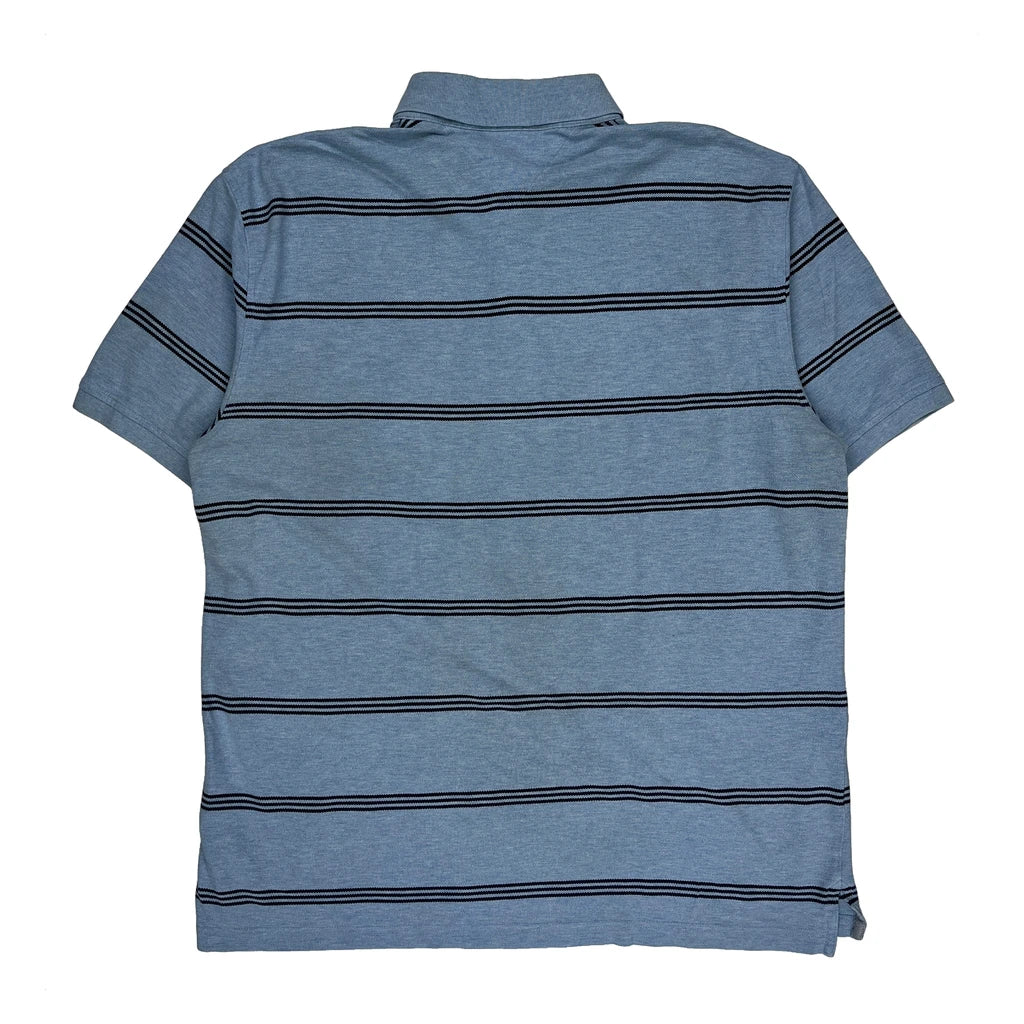 Tommy Hilfiger Striped Polo Shirt - XL Blue Cotton - Image 2