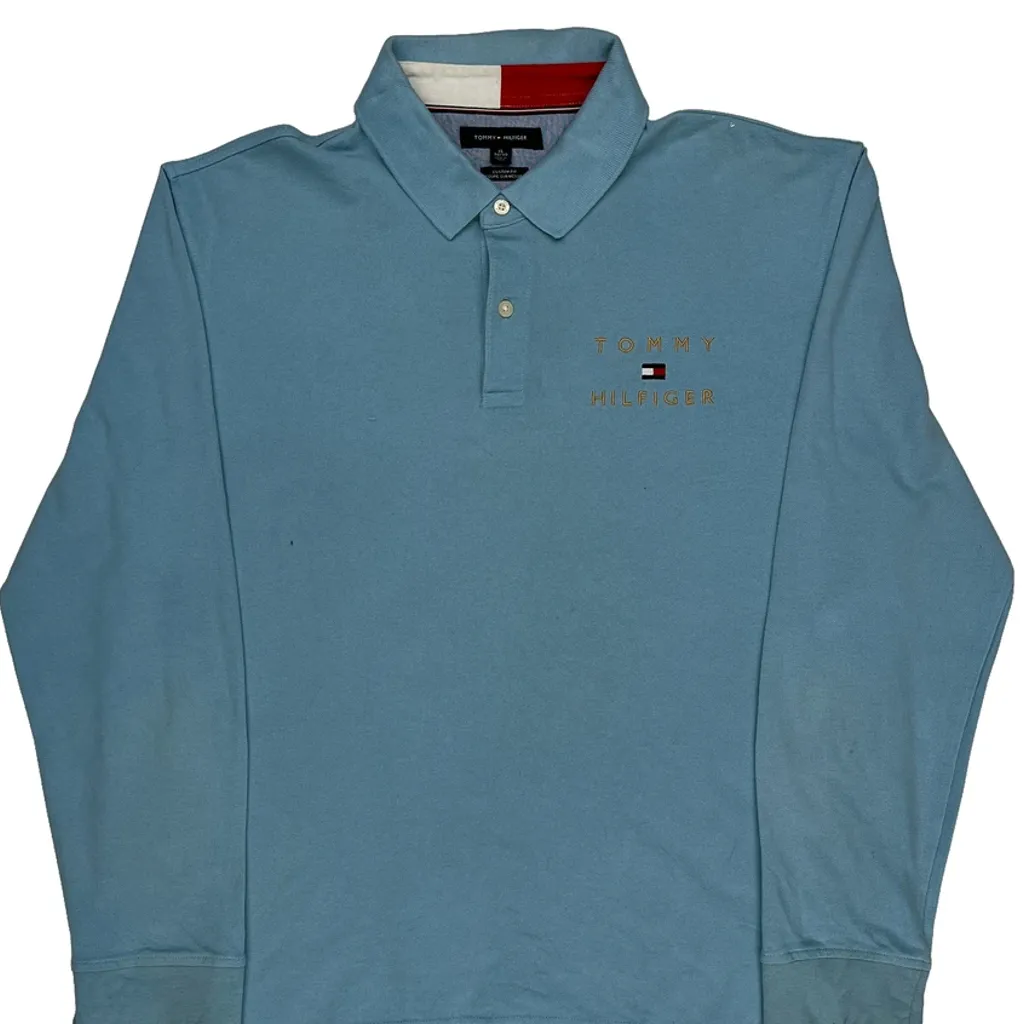 Tommy Hilfiger Polo Shirt - XL Blue Cotton - Image 4