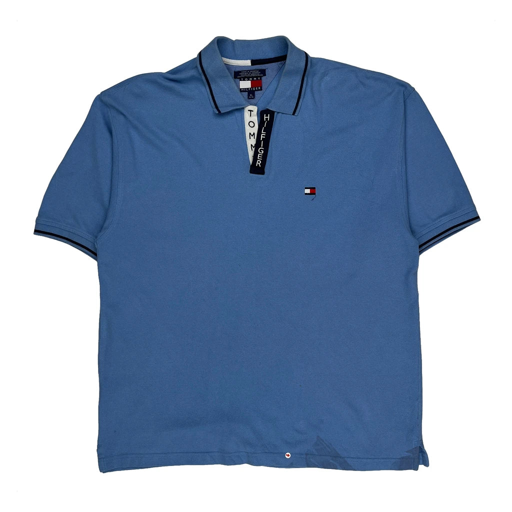 Tommy Hilfiger Polo Shirt - XL Blue Cotton - Image 2