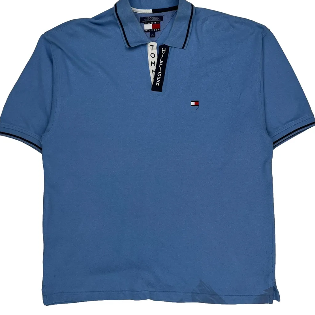 Tommy Hilfiger Polo Shirt - XL Blue Cotton - Image 6