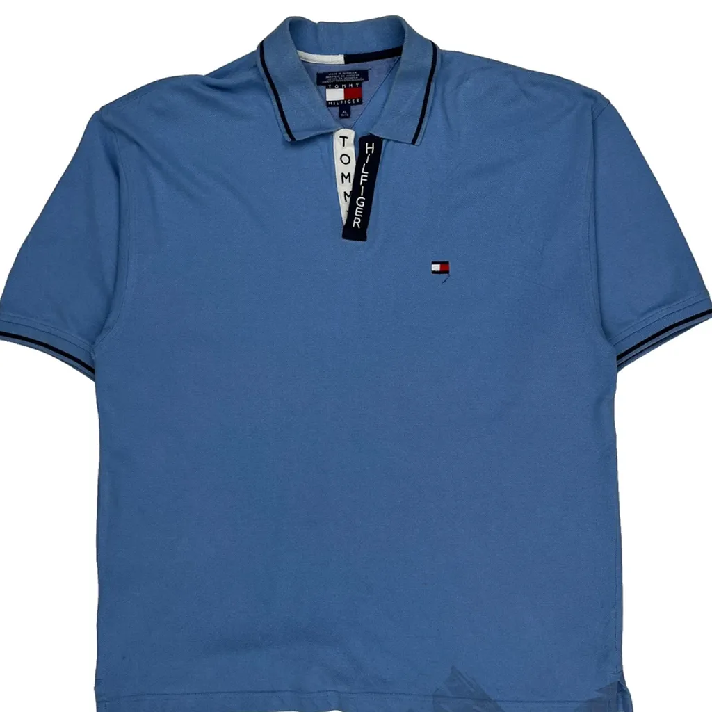 Tommy Hilfiger Polo Shirt - XL Blue Cotton - Image 7