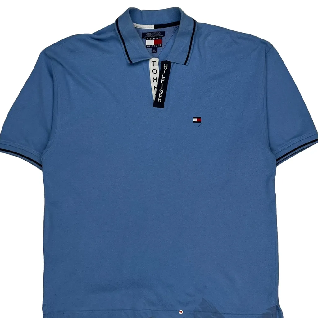 Tommy Hilfiger Polo Shirt - XL Blue Cotton - Image 8