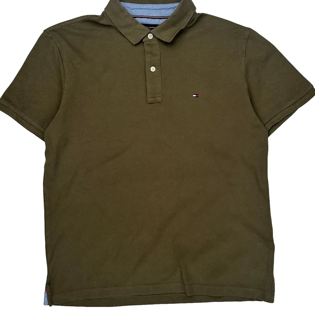 Tommy Hilfiger Polo Shirt - Large Brown Cotton - Image 4