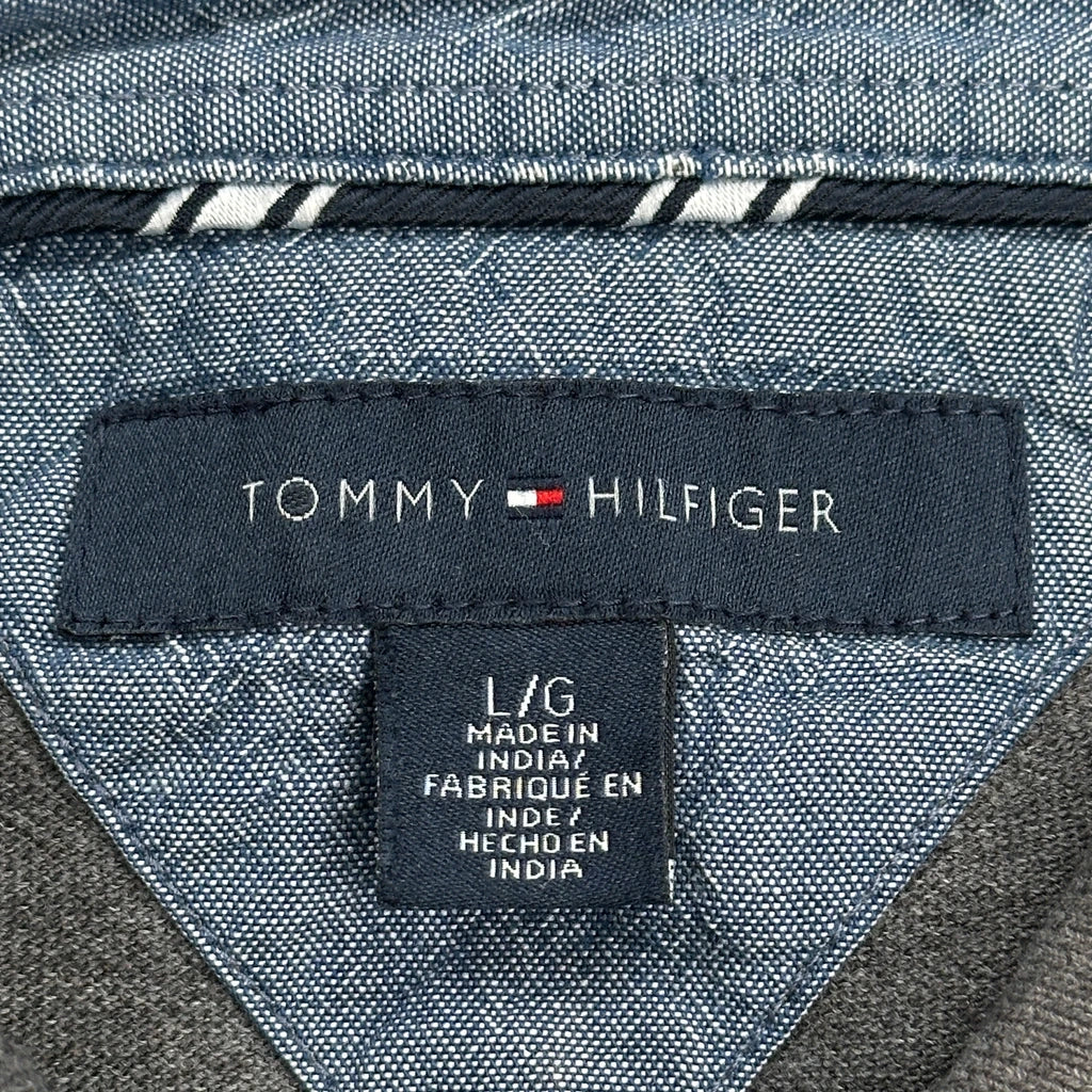 Tommy Hilfiger Striped Polo Shirt - Large Brown Cotton - Image 3