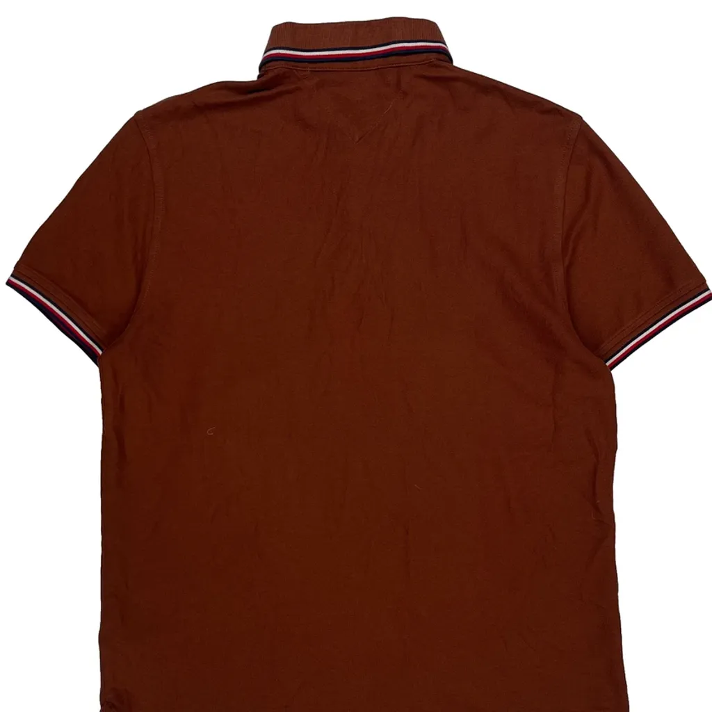 Tommy Hilfiger Polo Shirt - Large Brown Cotton - Image 7