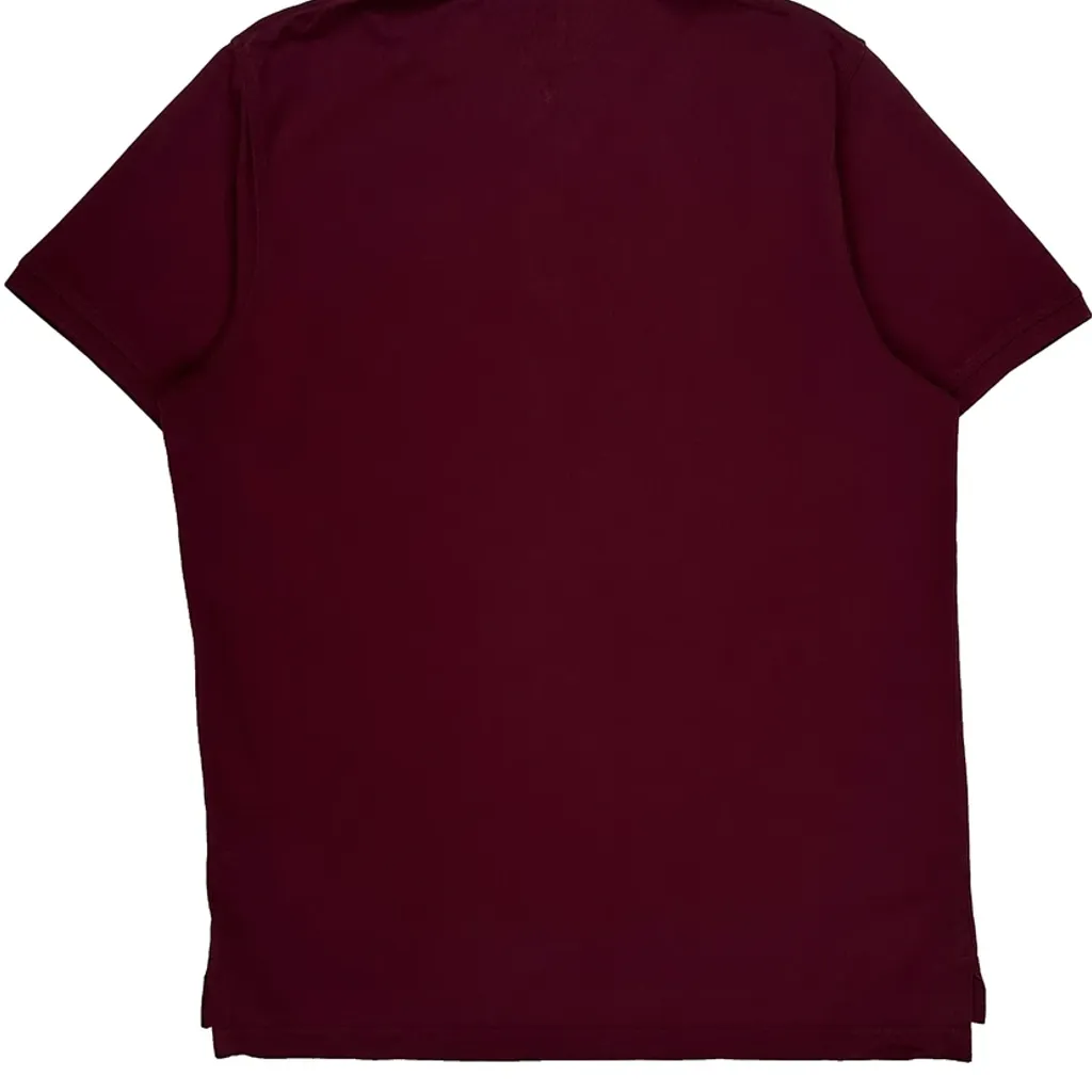 Tommy Hilfiger Slim Fit Polo Shirt - Large Burgundy Cotton - Image 6