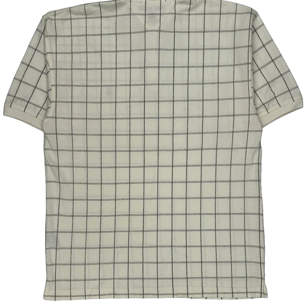 Tommy Hilfiger Checked Polo Shirt - Large Cream Cotton - Image 7