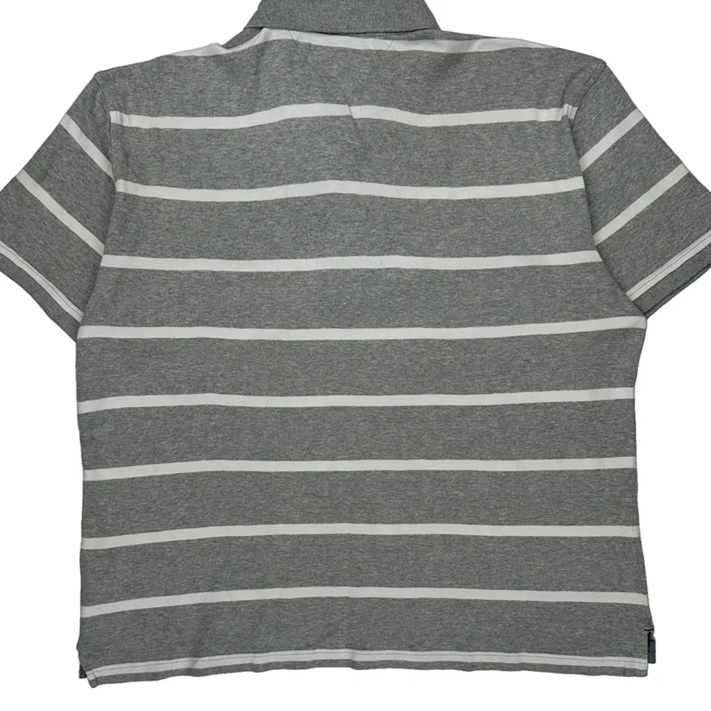 Tommy Hilfiger Striped Polo Shirt - XL Gray Cotton - Image 6