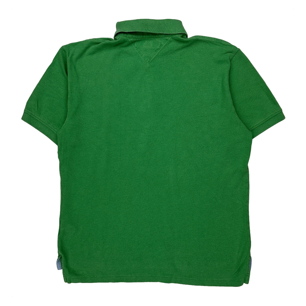 Tommy Hilfiger Polo Shirt - Large Green Cotton - Image 2