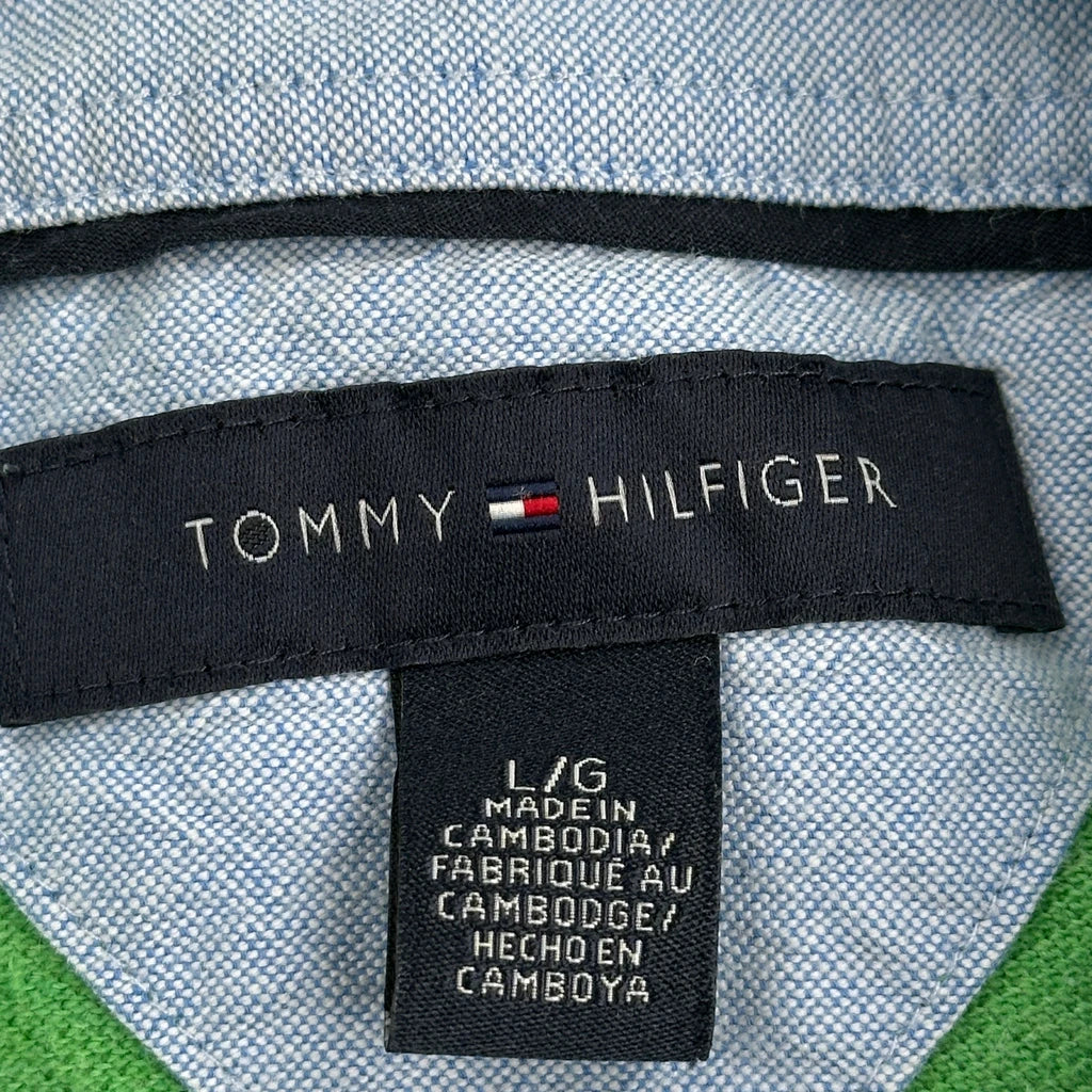 Tommy Hilfiger Polo Shirt - Large Green Cotton - Image 3