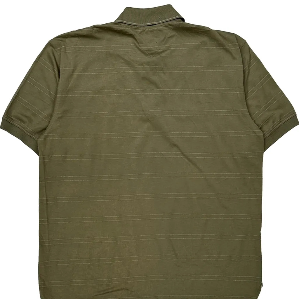 Tommy Hilfiger Striped Polo Shirt - Large Green Cotton - Image 7