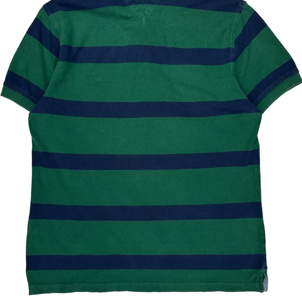 Tommy Hilfiger Striped Polo Shirt - Large Green Cotton - Image 7