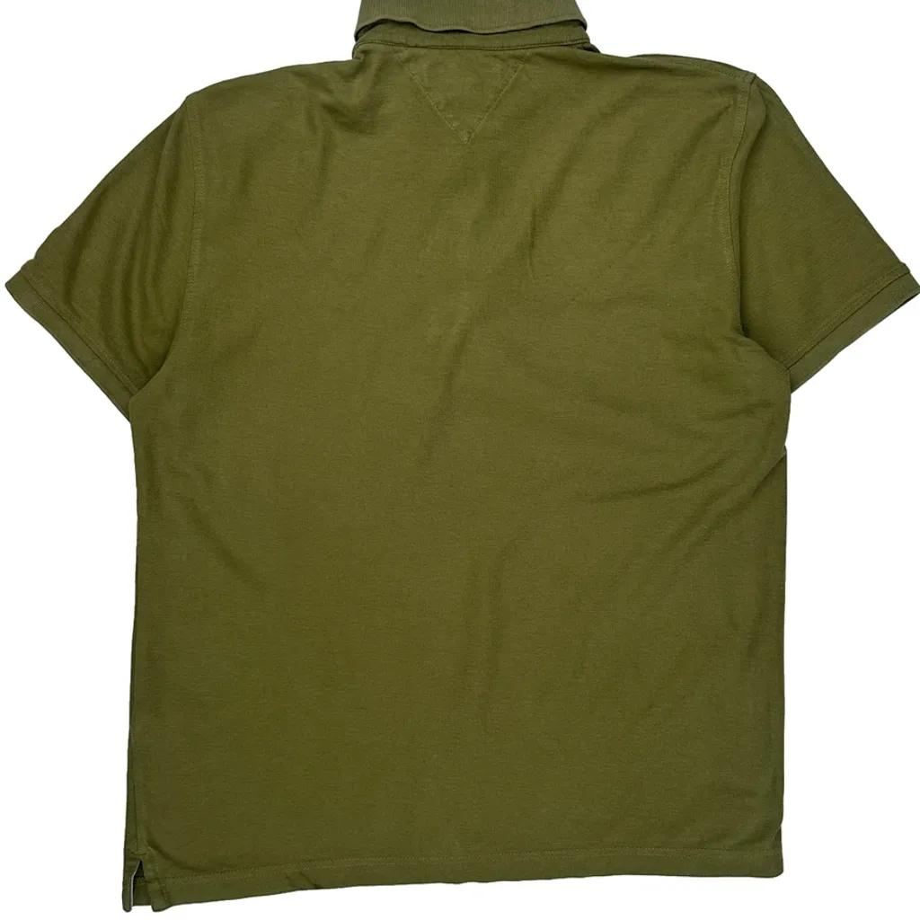 Tommy Hilfiger Polo Shirt - Large Green Cotton - Image 6