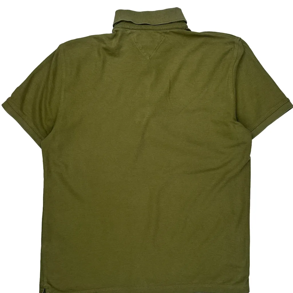 Tommy Hilfiger Polo Shirt - Large Green Cotton - Image 7