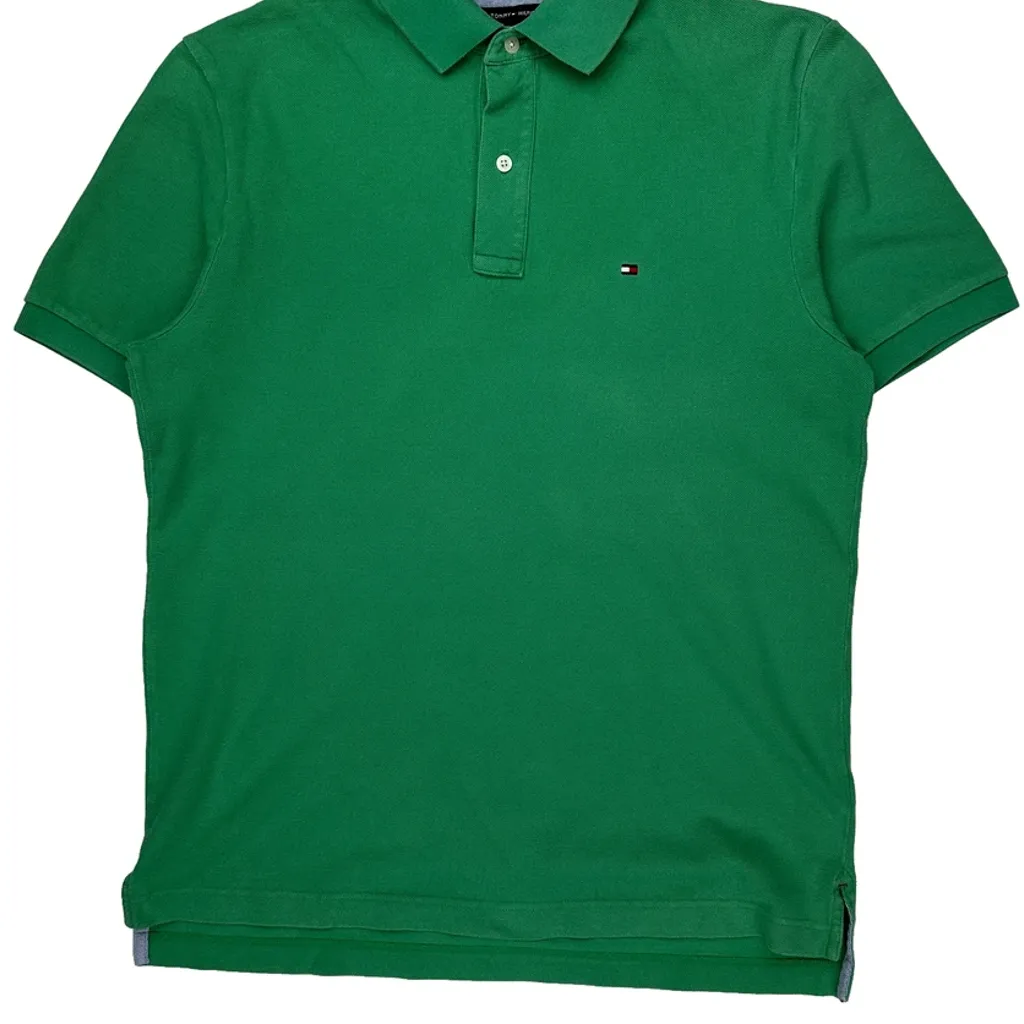 Tommy Hilfiger Polo Shirt - Medium Green Cotton - Image 4