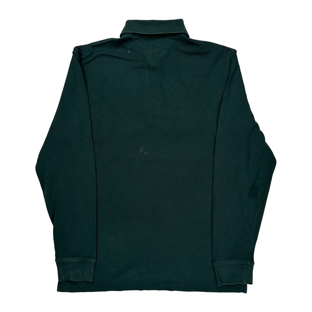Tommy Hilfiger Polo Shirt - Medium Green Cotton - Image 2