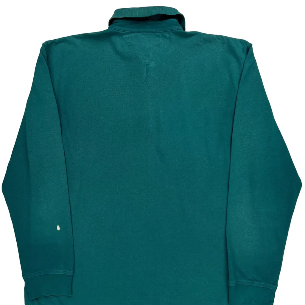 Tommy Hilfiger Polo Shirt - Medium Green Cotton - Image 7