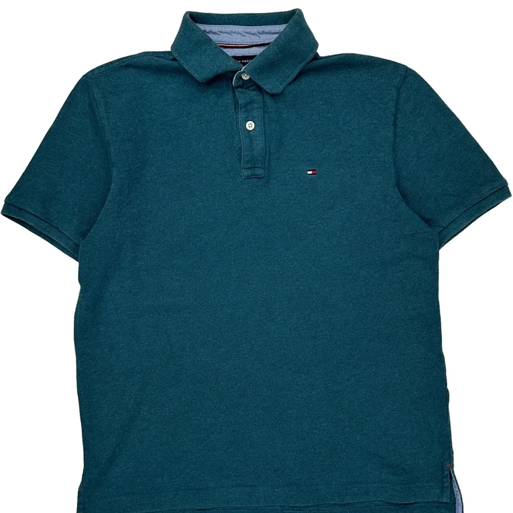 Tommy Hilfiger Polo Shirt - Small Green Cotton - Image 5
