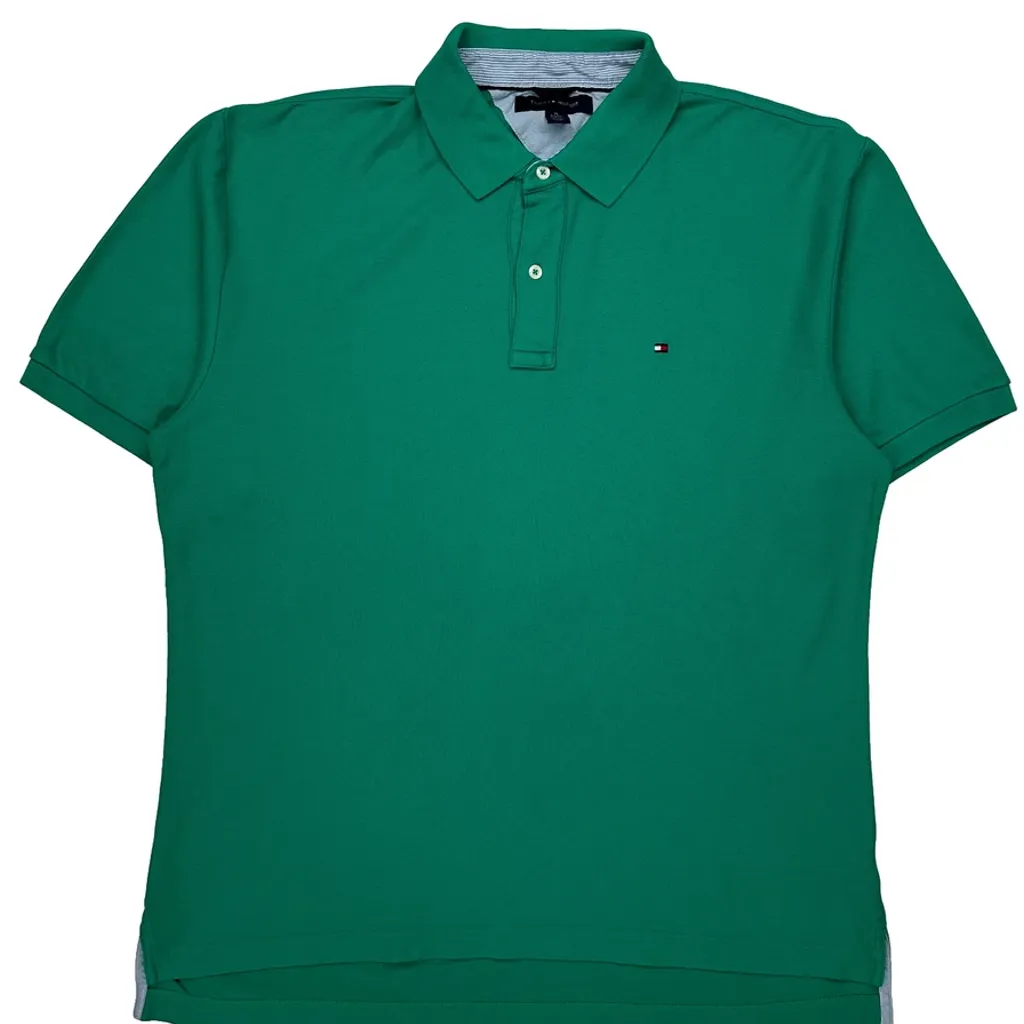 Tommy Hilfiger Polo Shirt - XL Green Cotton - Image 4