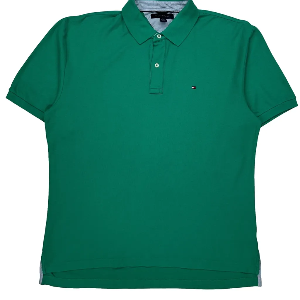 Tommy Hilfiger Polo Shirt - XL Green Cotton - Image 5