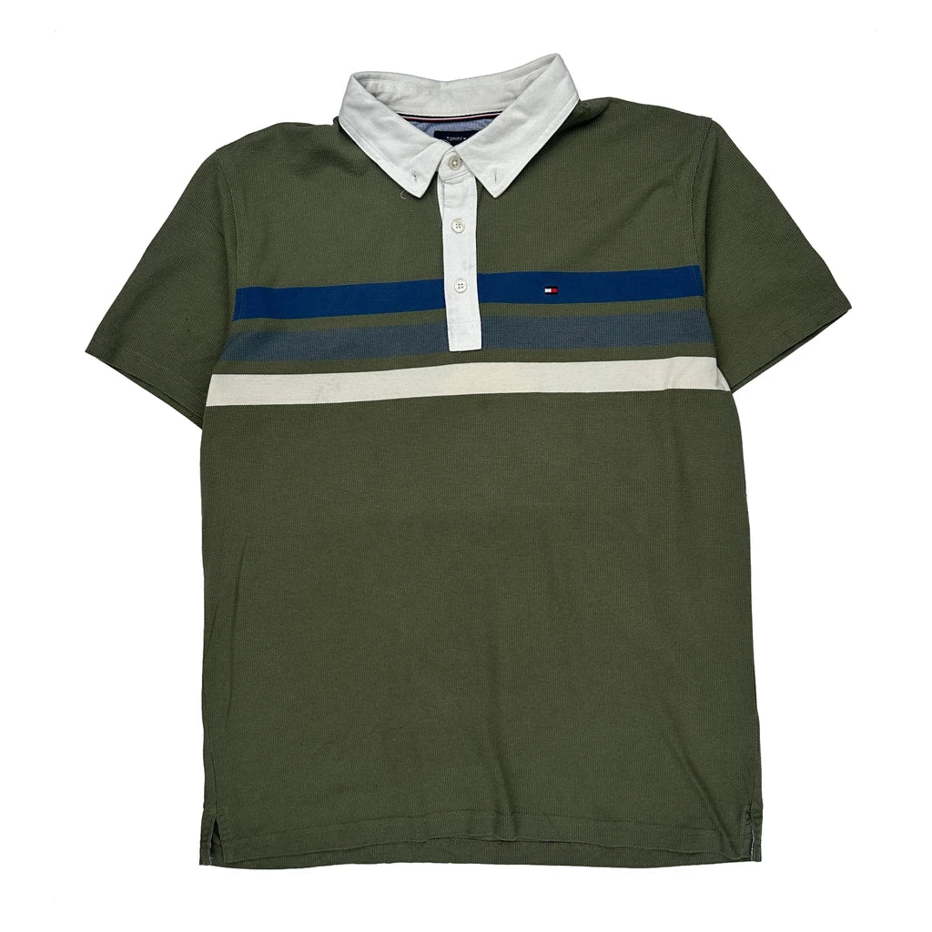 Tommy Hilfiger Slim Fit Polo Shirt - XL Green Cotton