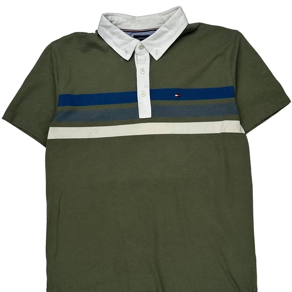 Tommy Hilfiger Slim Fit Polo Shirt - XL Green Cotton - Image 5